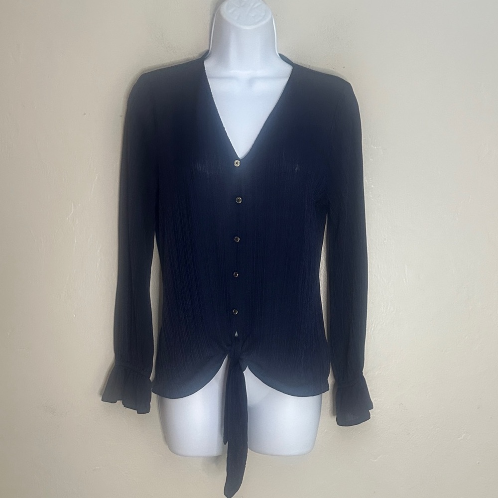 Michael Kors Black Button-Down Blouse